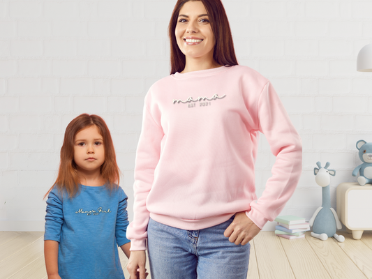 Mama and Mama's Girl Embroidered Sweatshirt