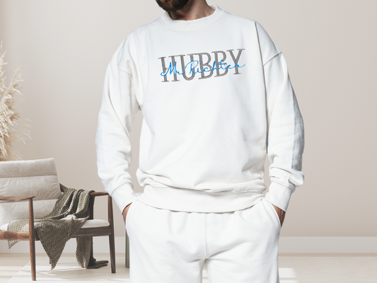 Hubby Embroidered Sweatshirt, Groom, Engagement Sweatshirt, Wedding Sweatshirt