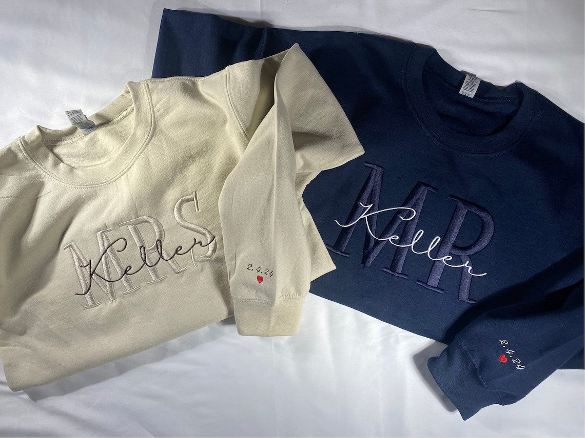 Honeymoon Set, Mr. Sweatshirt and Mrs. Sweatshirt Hoodie Gift