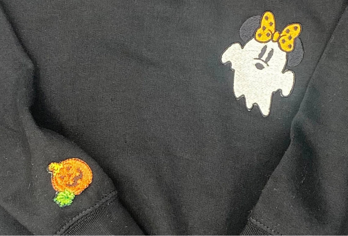 Embroidered Halloween Toddler Sweatshirt, Custom Ghost Toddler Sweater