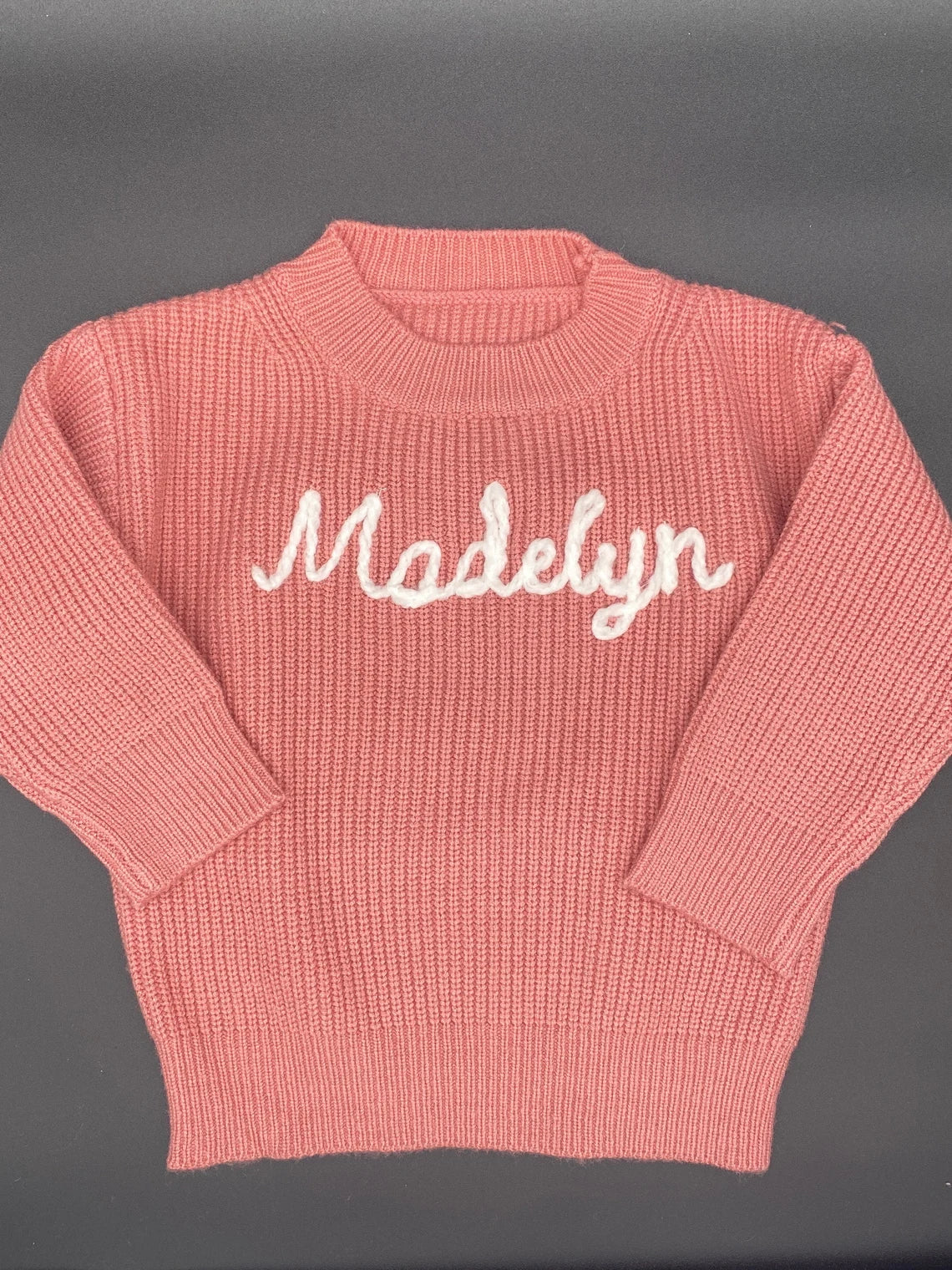 Embroidered Personalized Name Sweater for Babies, Toddlers, Kids, Children