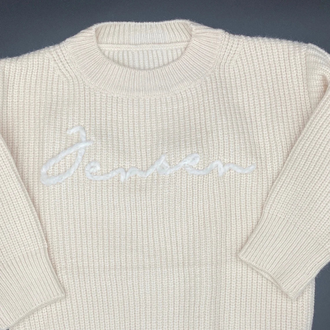 Embroidered Personalized Name Sweater for Babies, Toddlers, Kids, Children