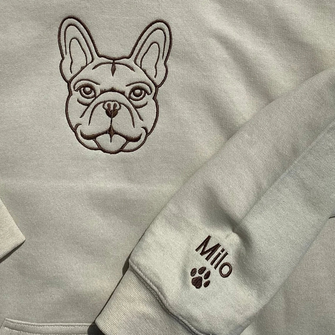 Custom Embroidered Dog Hoodie Sweatshirt, Personalized Pet Mom Sweater, Unisex Gifts for Dog Lovers