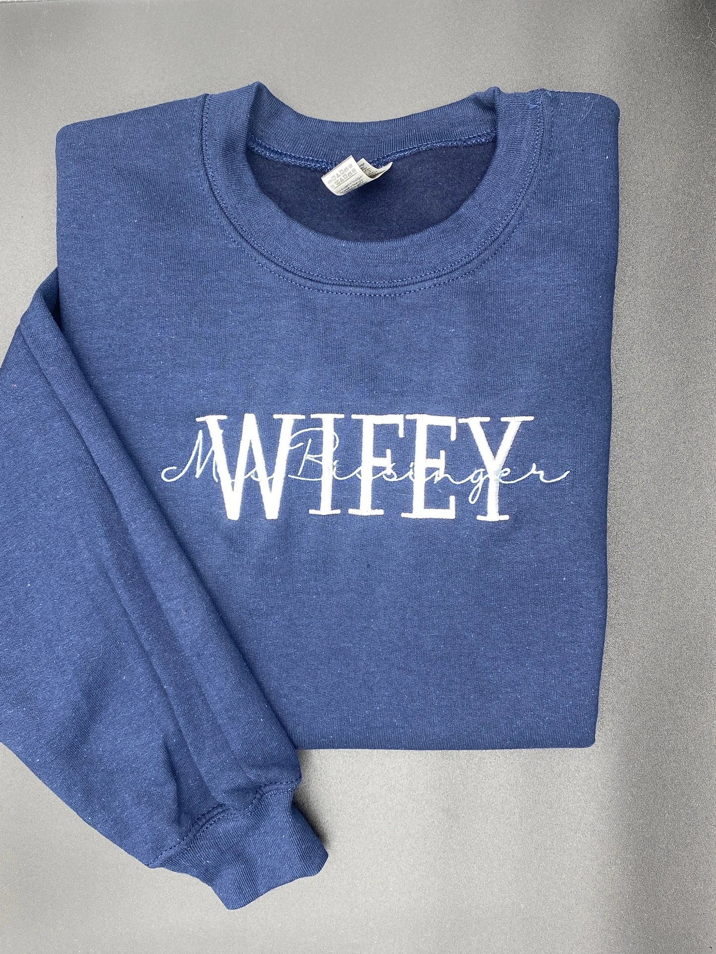 Embroidered Wifey Sweatshirt, Bride, Engagement Sweatshirt, Bridal Sweatshirt