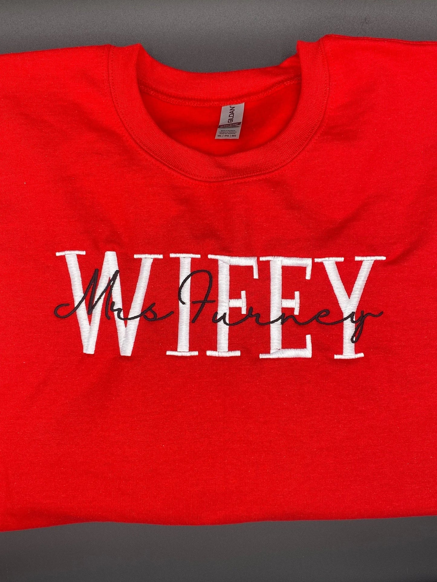 Embroidered Wifey Sweatshirt, Bride, Engagement Sweatshirt, Bridal Sweatshirt